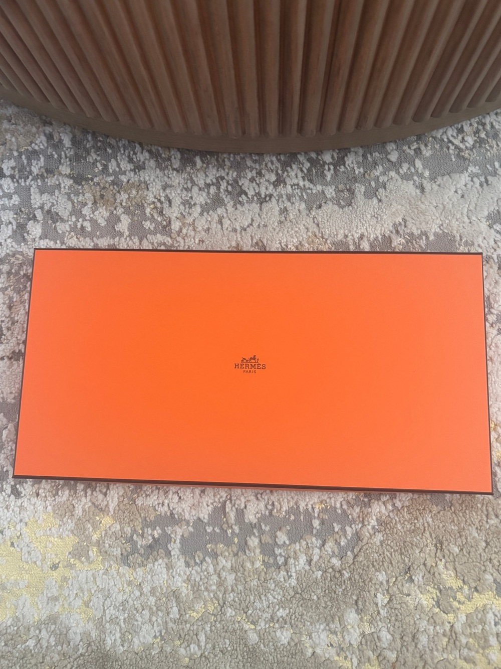 Authentic HERMES Paris Empty Orange Gift Box with Tissue Paper 14.5x7.5